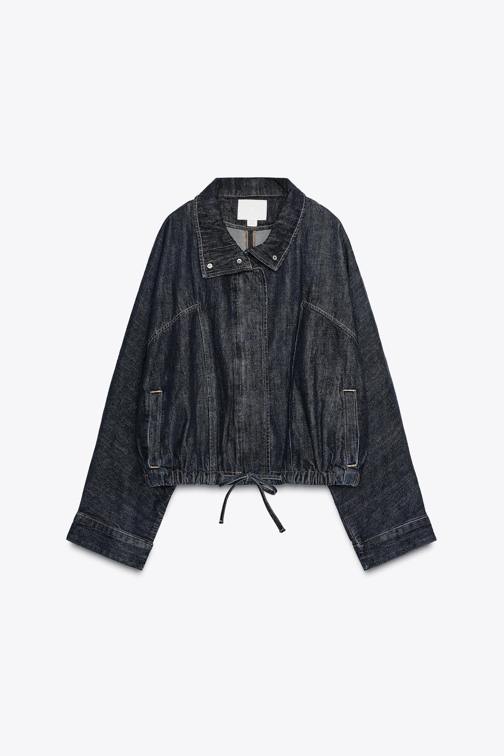 Batwing Sleeve Denim Jacket
