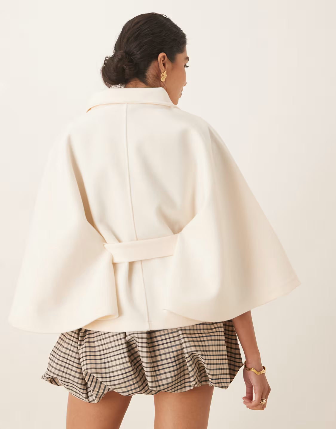 Gina Tricot Funnel Neck Belt Cape Jacket