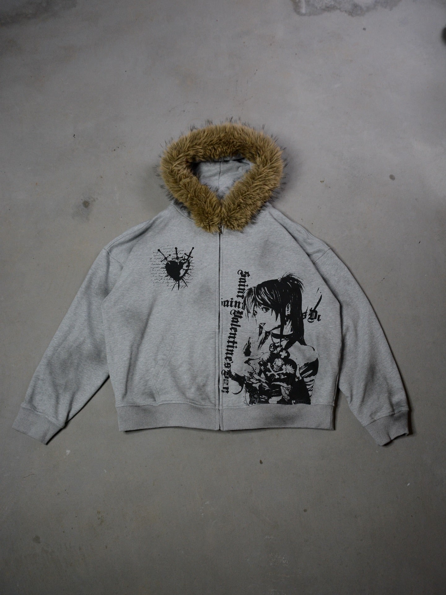 Faux Fur Misa Zip Up Hoodie