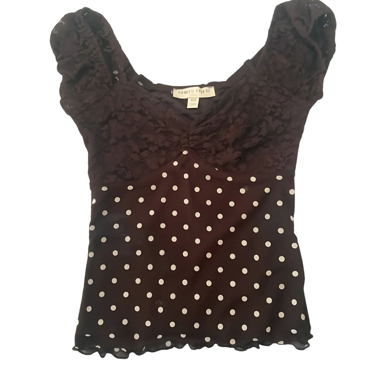 Polka Dot Brown Top