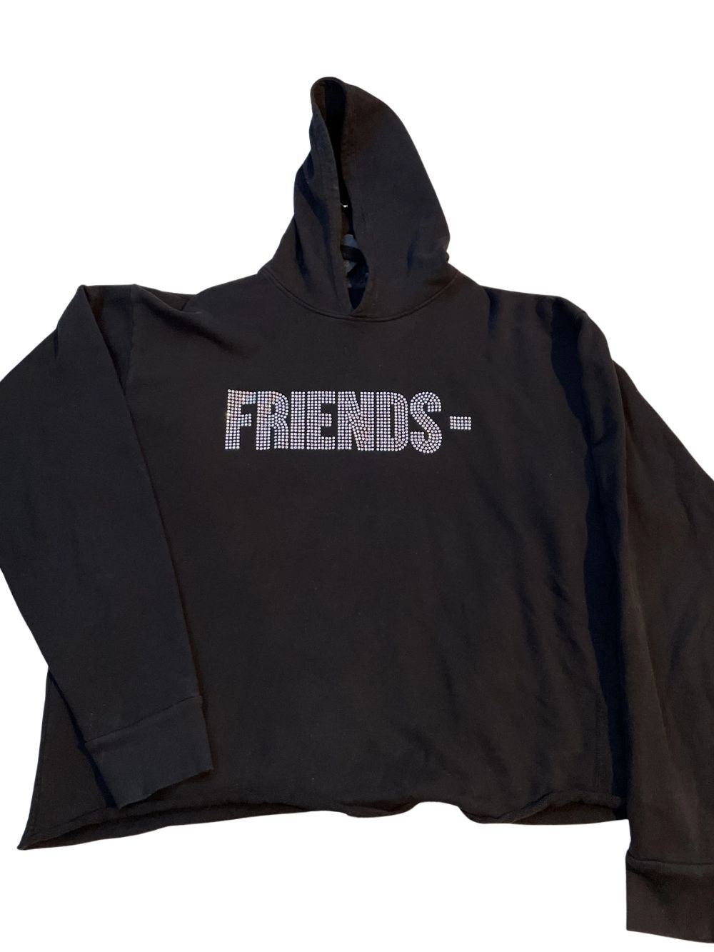Friends Rhinestone Black Hoodie