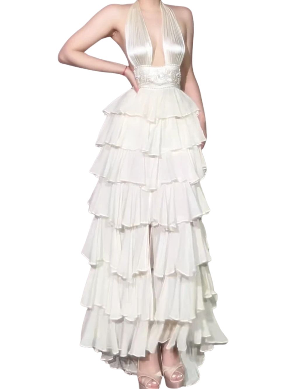 Classic Layered Chiffon Long Prom Dress