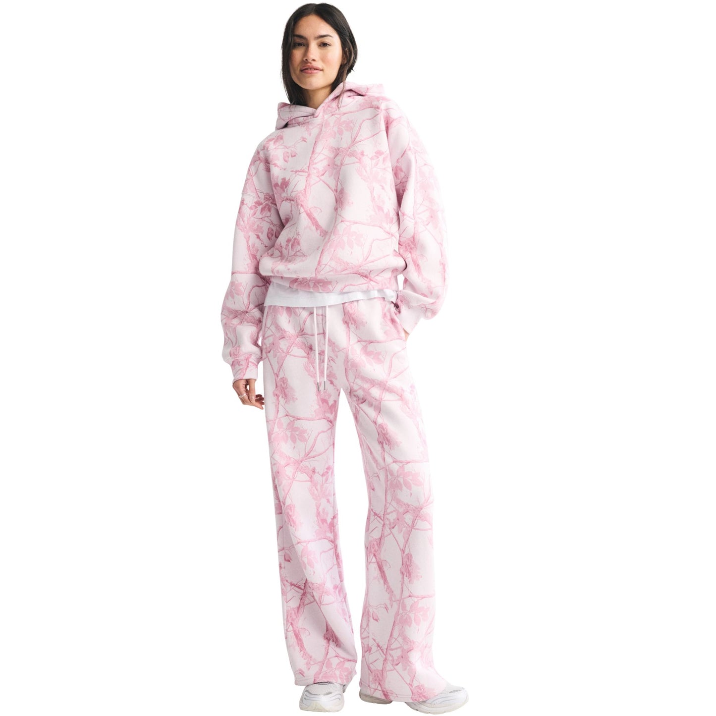 Light Pink Camo Hoodie Set