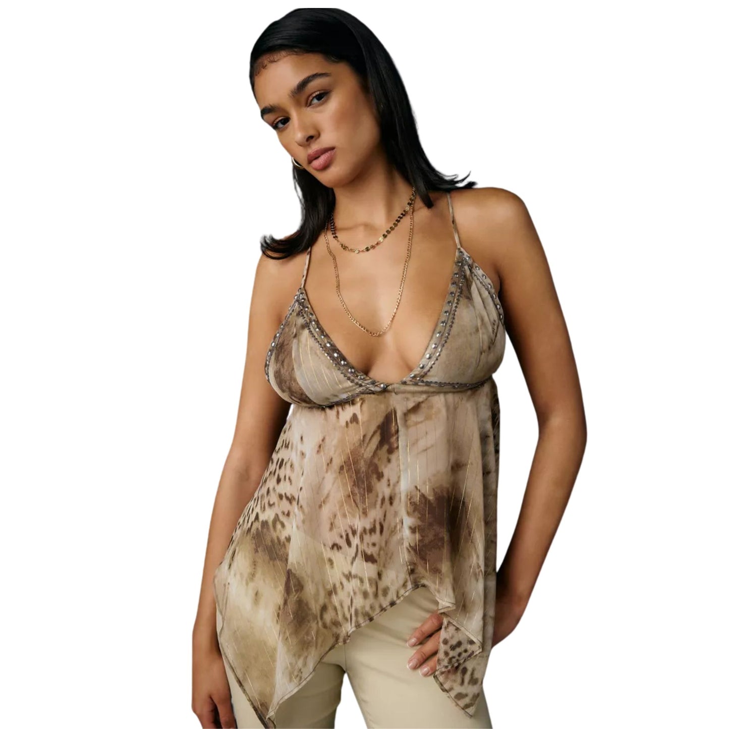 Spellbound Shimmer Chiffon Top