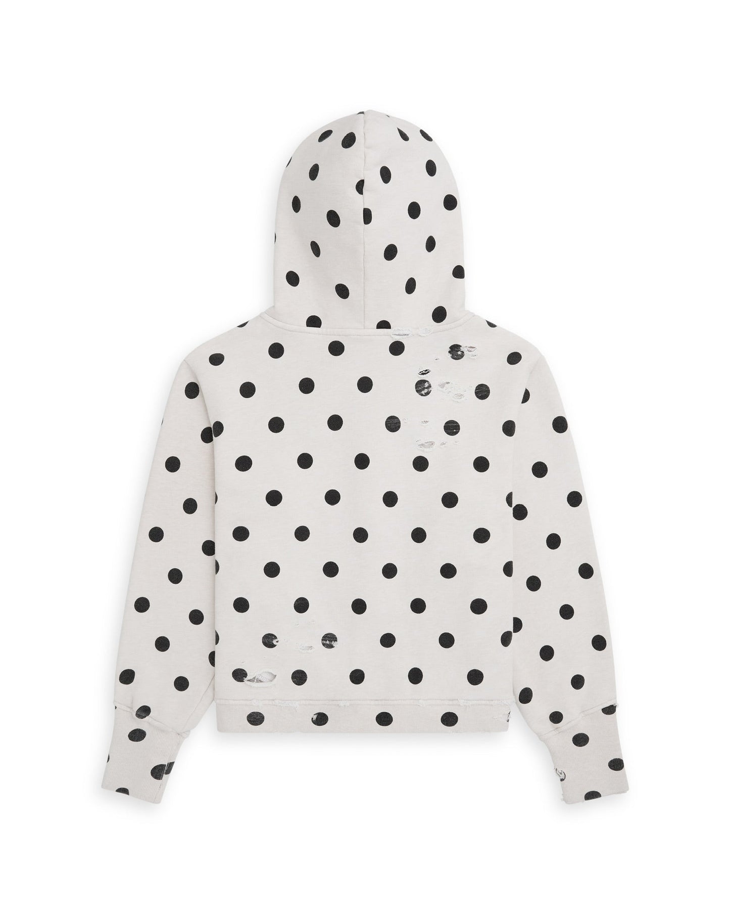 White Polka Zip