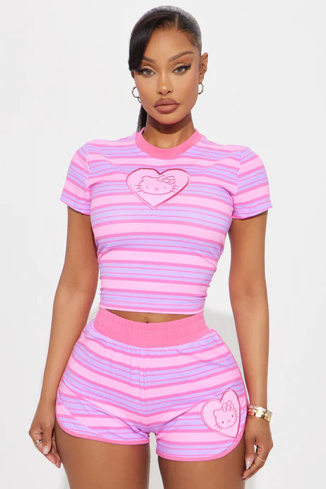 Heart Striped Set