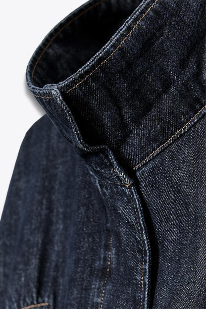 Batwing Sleeve Denim Jacket