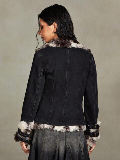 Stitched Button Embellished Jacket