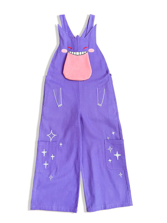 Cotton twill purple overall