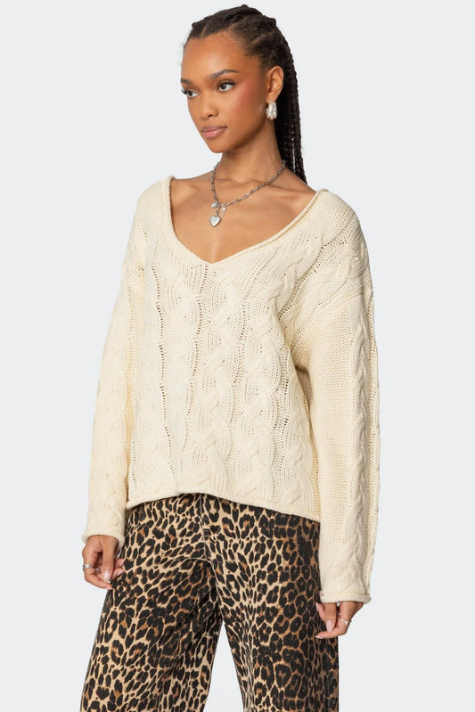 Oversized Cable Knit Sweater