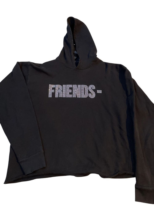 Friends Rhinestone Black Hoodie
