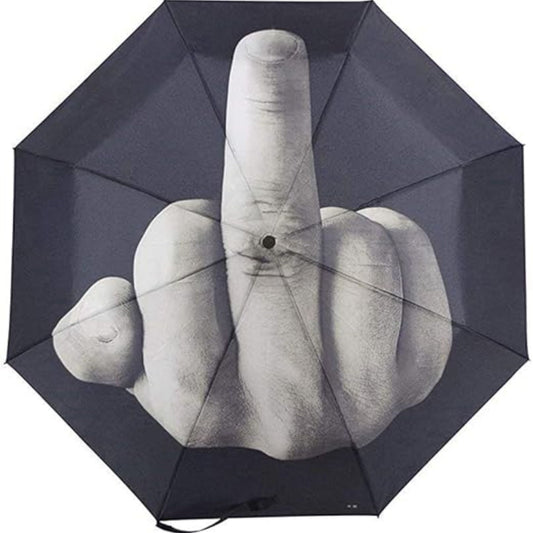 Compact Travel Umbrella Middle Finger Special Design
