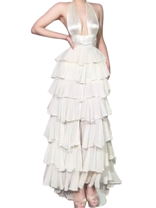 Classic  Layered Chiffon Long Prom Dress