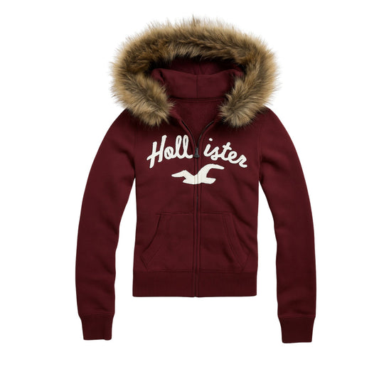 Faux Fur Zip Up Jacket