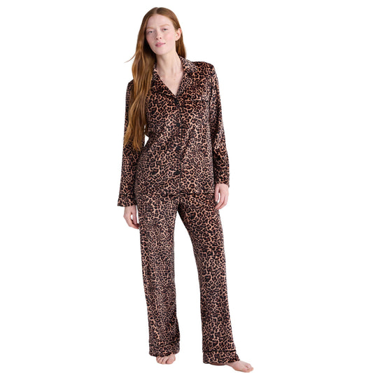Cheetah Long Sleeve Pajama Set