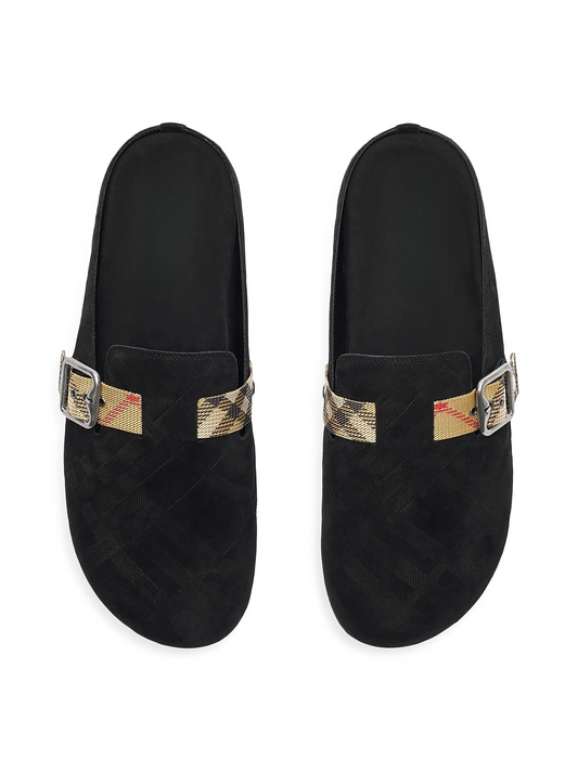 Check Suede Urchin Clogs