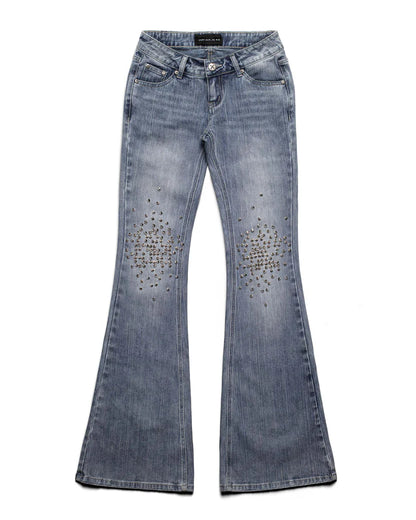 Spike Flared Denim Jeans