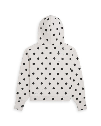 White Polka Zip