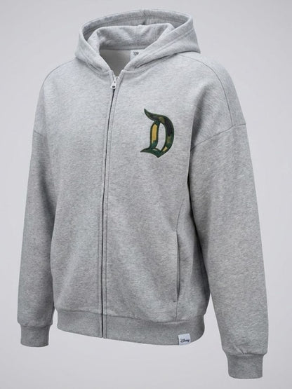 Heather Gray Zip-Up Hoodie