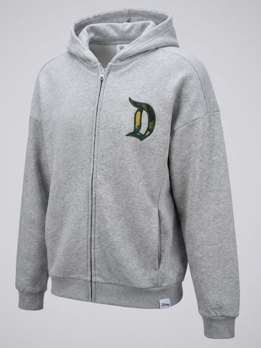 Heather Gray Zip-Up Hoodie