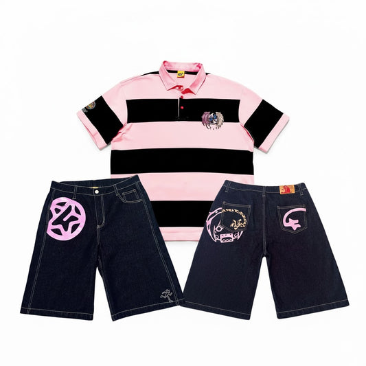 Graphic Polo & Jorts Set